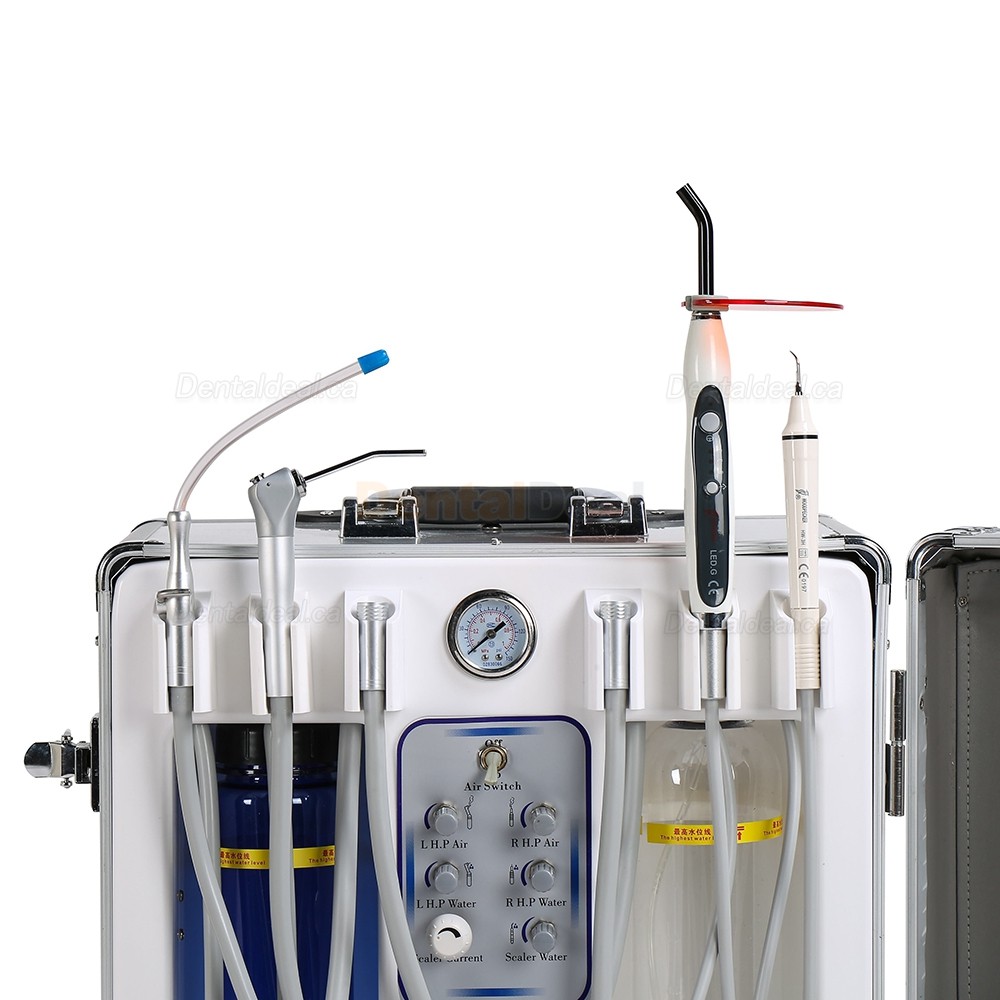 BD406 Portable Dental Unit with 3-Way Syringe+Suction+LED Curing Light